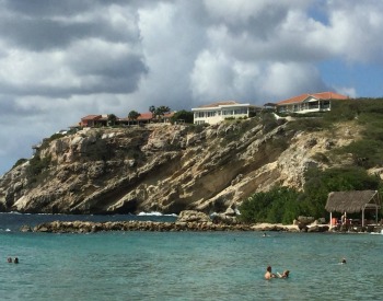The calm waters of Blue Bay Beach in Curacao