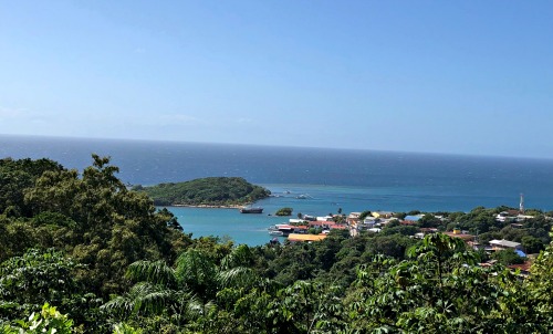 View from Spanish town in Roatan Honduras.