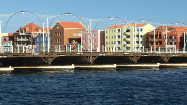 Queen Emma Bridge in Willemstad Curacao