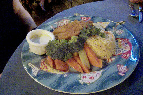 Flying fish meal at Harlequin Restaurant St.Lawrence Gap Barbados