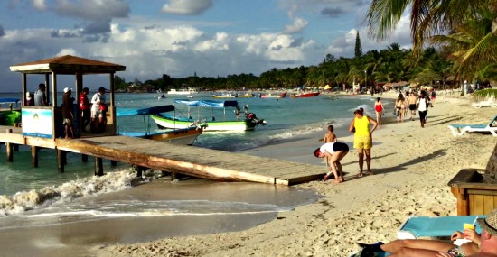 West Bay Beach in Roatan Honduras.