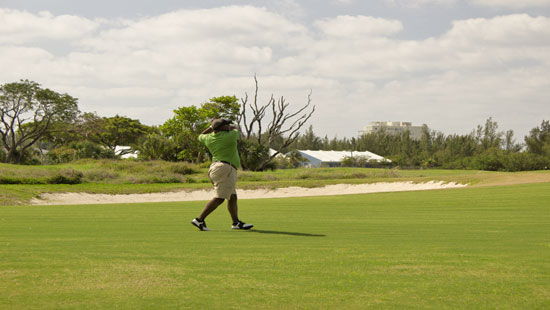 In the fairway on the Reef Course in Freeport Bahamas.