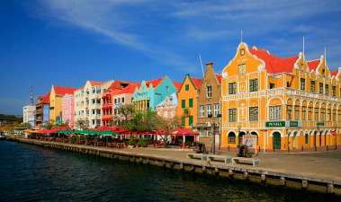 In Curacao, the waterfront in Willemstad