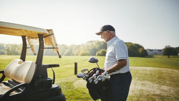 packing back onto cart to play golf in a Coronavirus world.