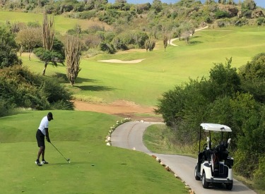 Hole #15 at The Old Quarry Golf Course in Curacao