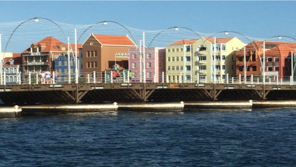 Queen Emma Bridge in Willemstad Curacao